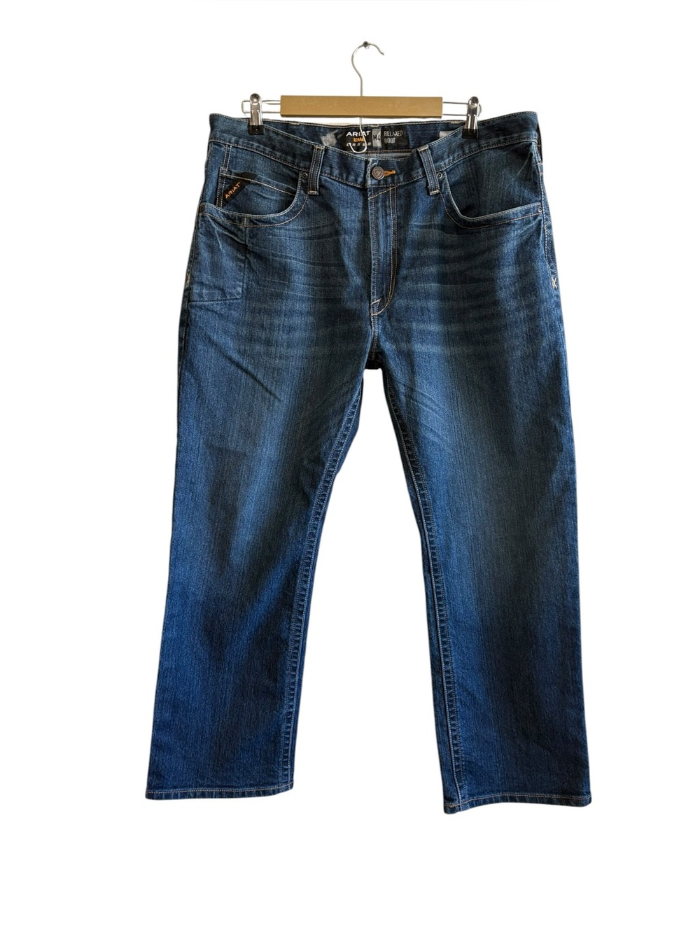 Ariat Rebar M4 Relaxed Boot Size 38 Jeans Dark Wash Western Workwear Utility